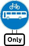 Bus gate sign