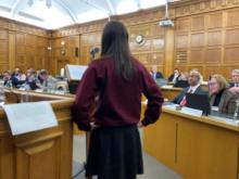 young person addressing full council