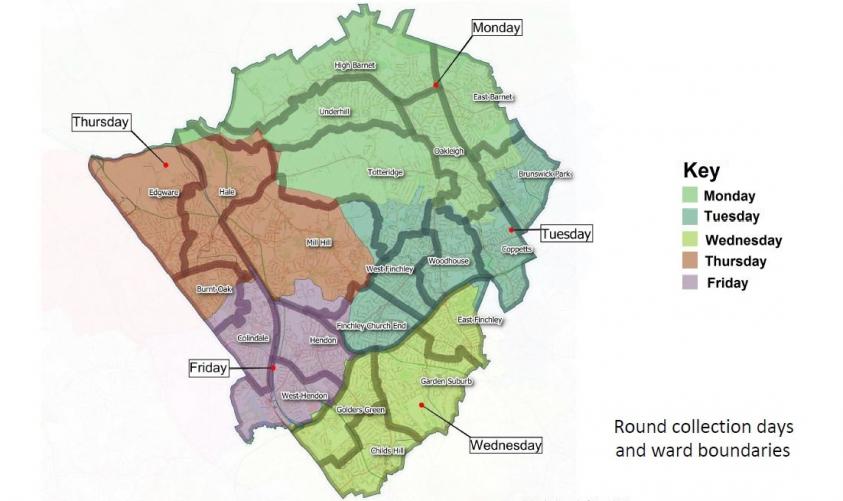 map of new bin collection routes 2019