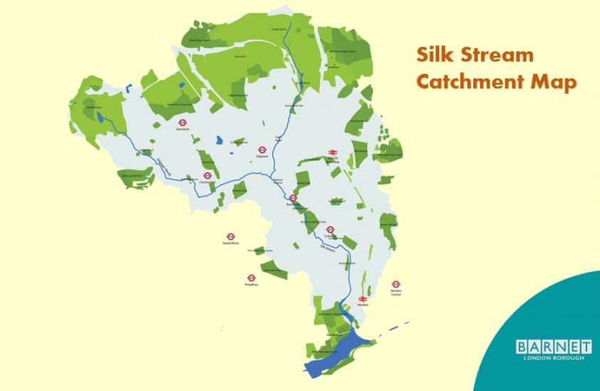 Silk Stream Catchment Map