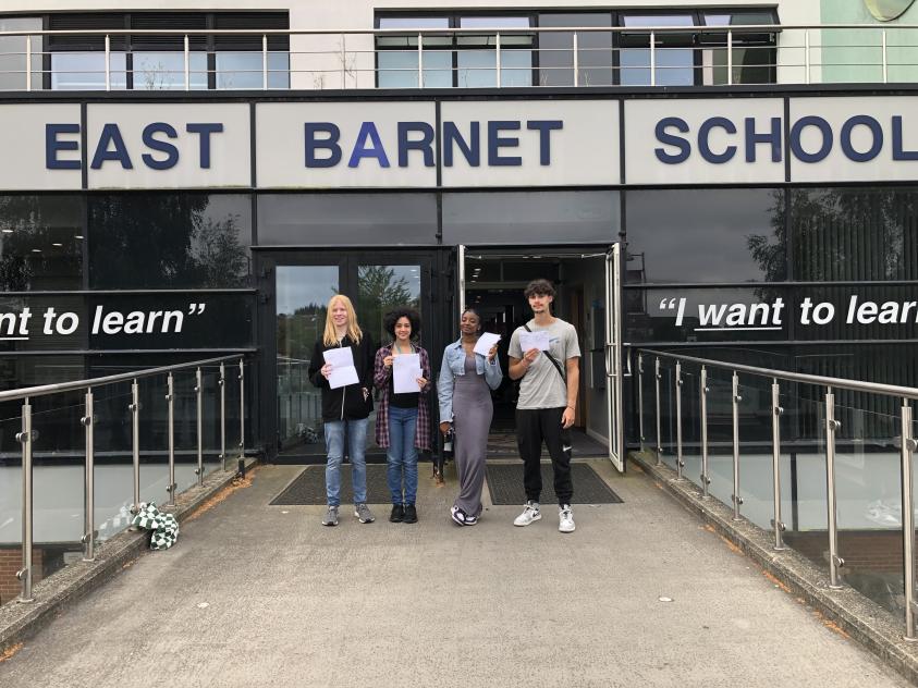 East Barnet School celebrate exam success