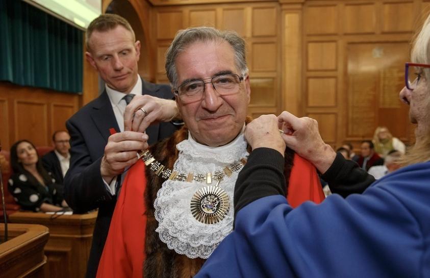Councillor Tony Vourou has become the 60th Mayor of Barnet