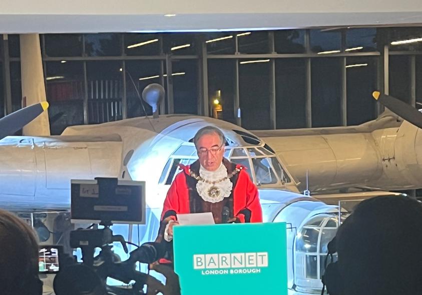 The election results were announced by the Mayor of Barnet