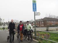 Barnet Cycle Group members on the new Cycleway